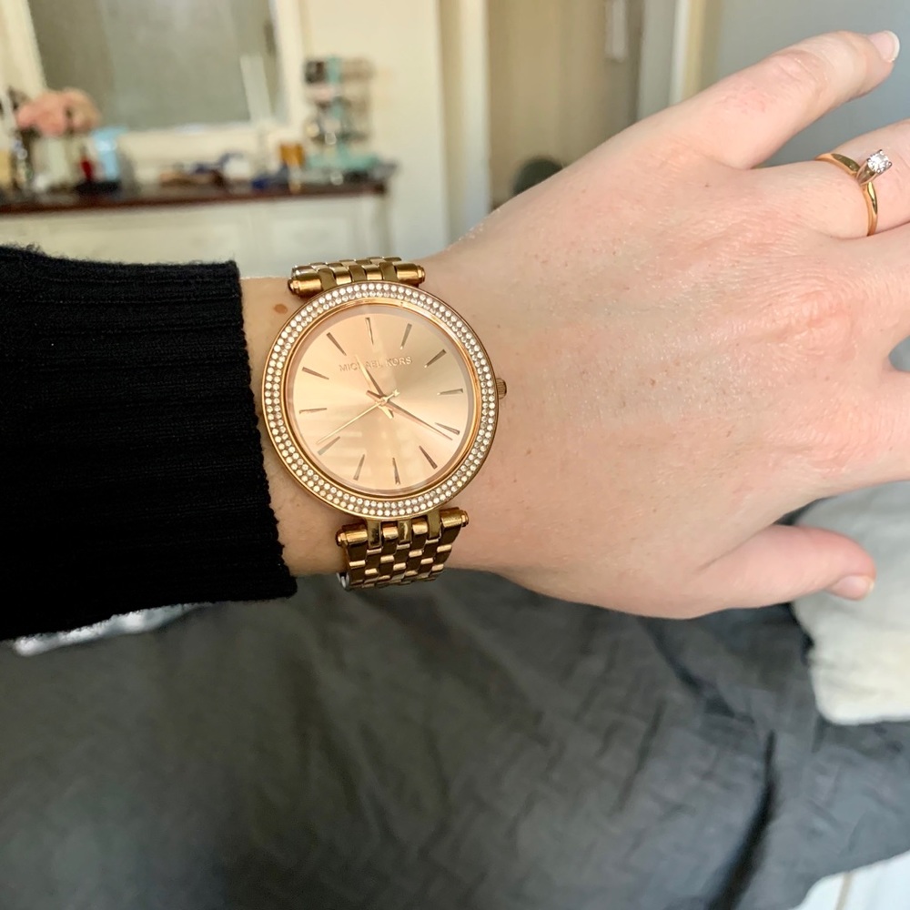 Michael Kora rose gold watch. Just needs a battery